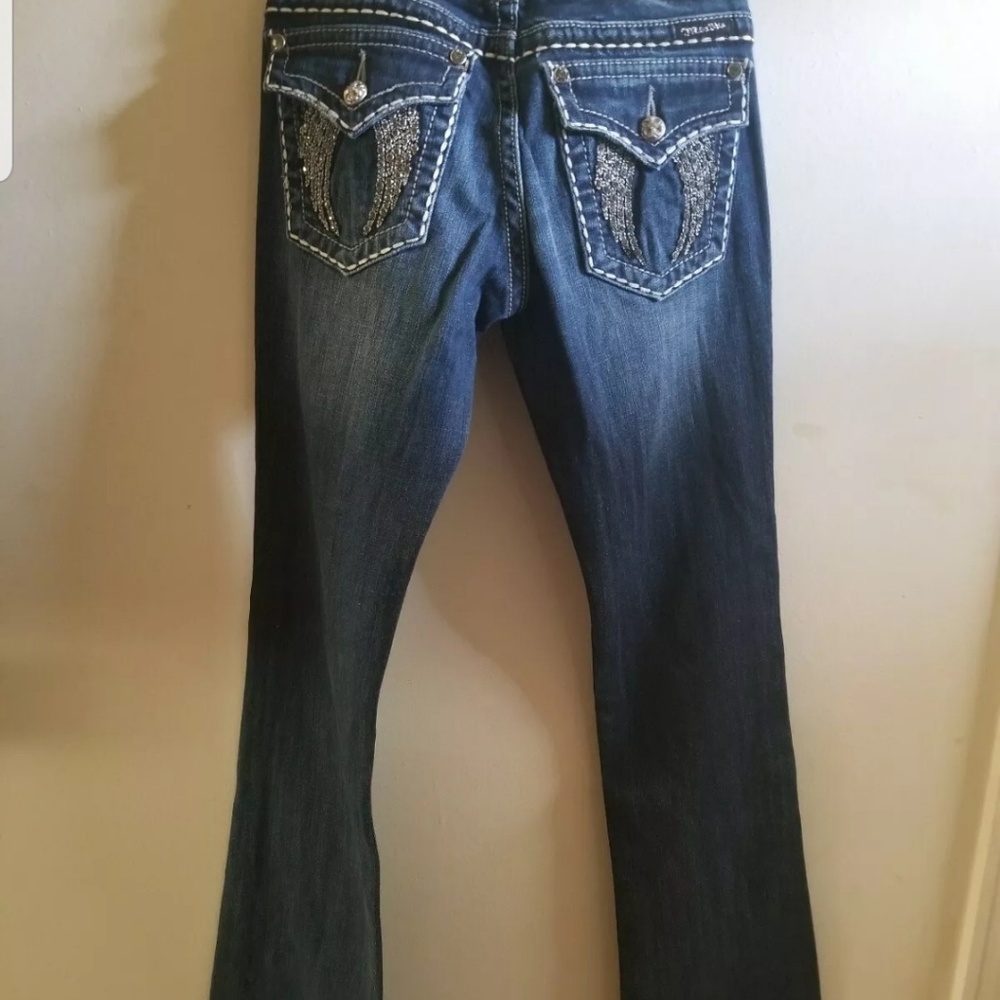 Miss Me straight leg angel wings jeans
